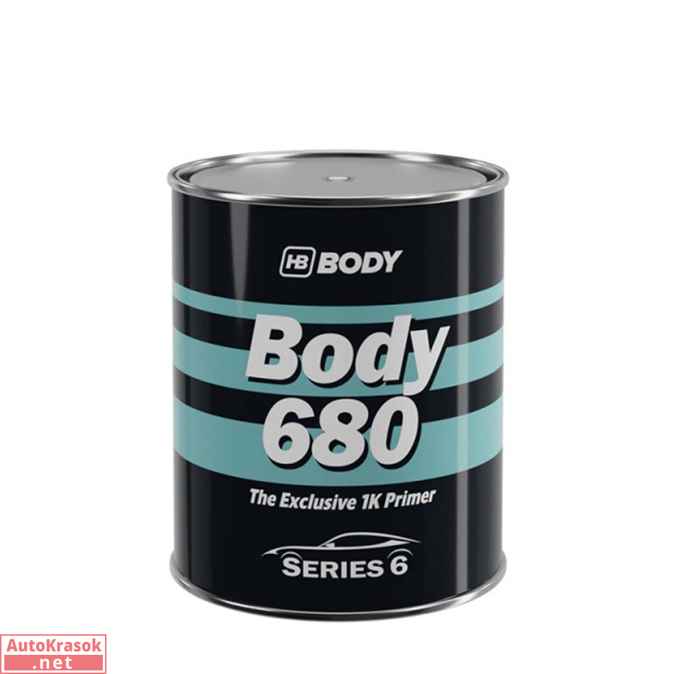 Грунт быстросохнущий SERIES 6, 680 1K Fillihg Primer Grey, серый, 0,8 л, Body HB