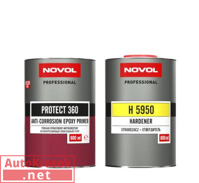 Novol Protect 360, эпоксидный грунт, серый, 0,8+0,8л 37200 + 35865, Novol