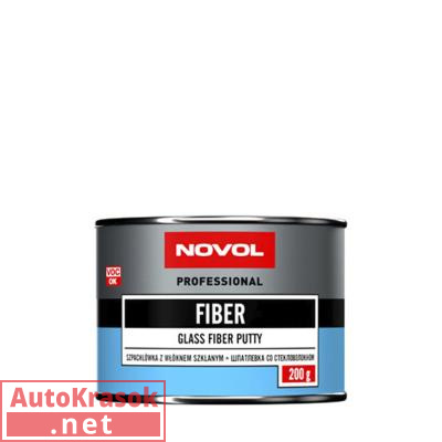 Шпатлевка FIBER со стекловолокном, Новол, 0,2 кг, 1220, Novol