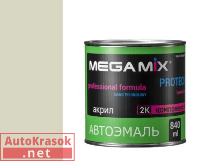 Краска 101 Белый ГАЗ, эмаль акриловая АК-1311, 0,8 кг,  MegaMix