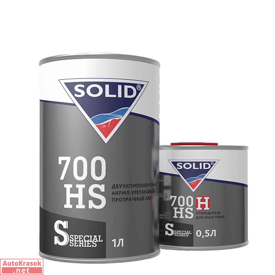Лак акрил-уретановый SOLID 700 HS, 1+0,5 л (комплект), SOLID Лак акрил-уретановый SOLID 700 HS, 1+0,5 л (комплект), SOLID