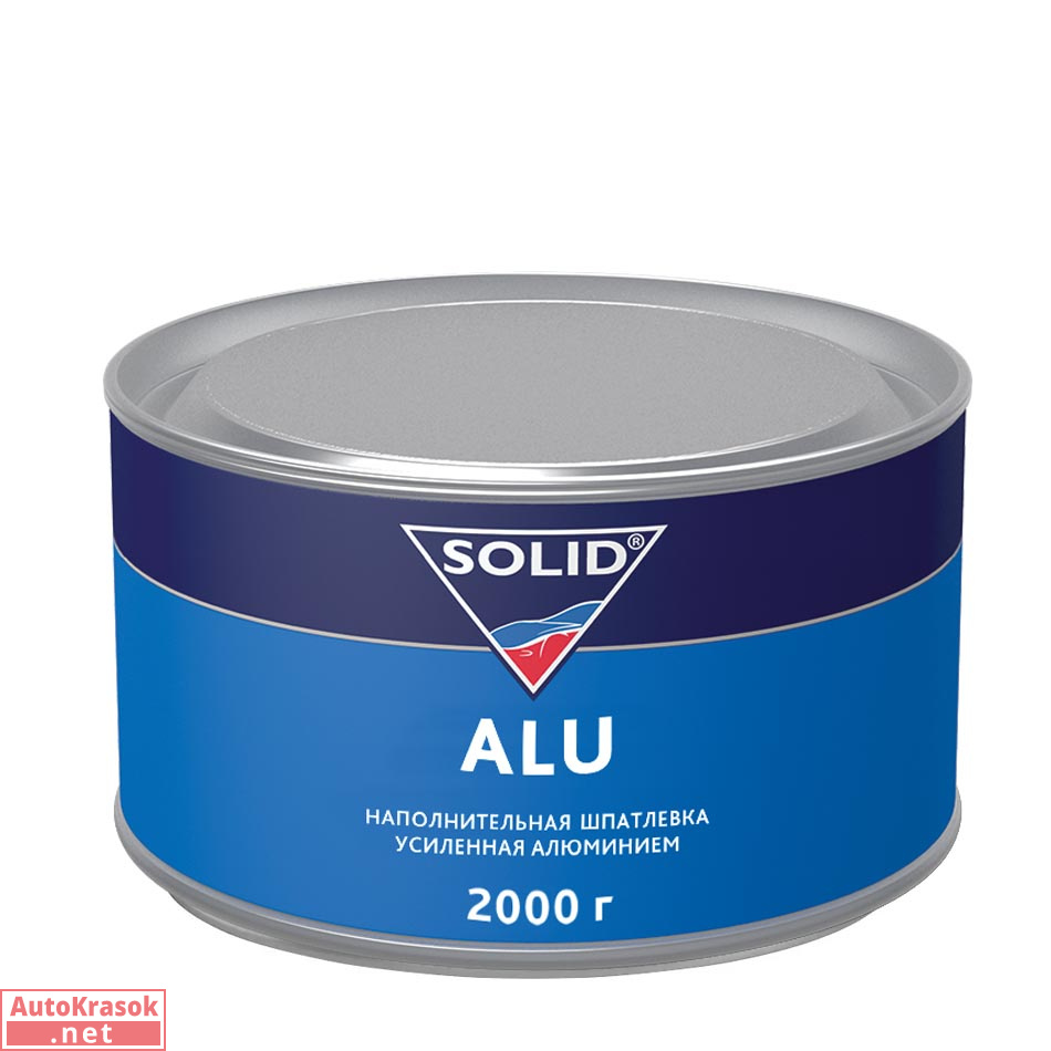 Шпатлевка с алюминием ALU, серая, 2 кг, SOLID