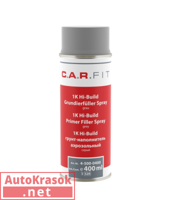 Car Fit Грунт-спрей наполнитель HS, цвет серый 400мл 4-500-0400, C.A.R.FIT