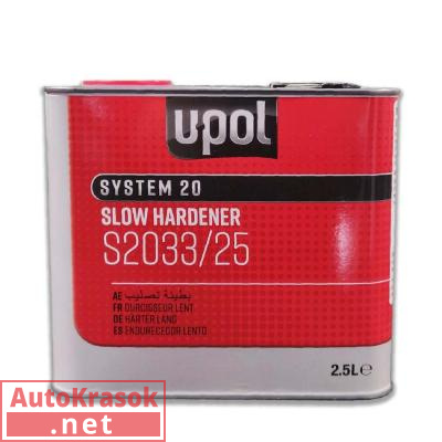 Отвердитель медленный (25-40°C), 2,5 л, S2033/25, U-POL