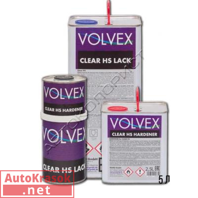 Лак прозрачный Clear HS, 5+2,5 л, (комплект), 34459342, VOLVEX
