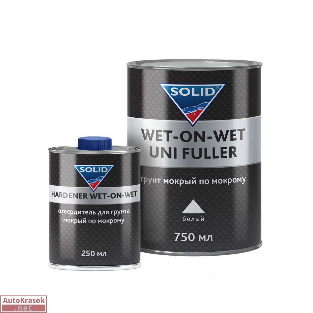 Грунт мокрый по мокрому 3:1, WET-ON-WET WHITE UNI FULLER, белый, 0,75+0.25 л (комплект), 535.7525.3, SOLID