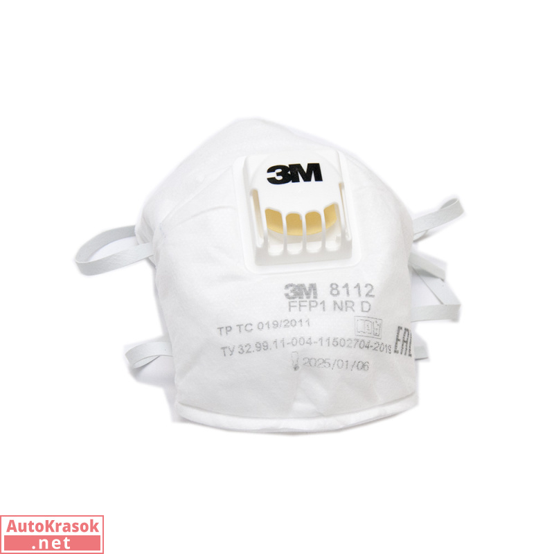 Респиратор 8112, FFP1 NR D, с клапаном выдоха, 3M