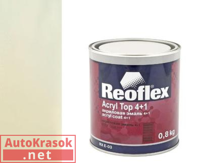 Краска акриловая эмаль 4+1 серо-белая 233, 0,8 кг,  REOFLEX