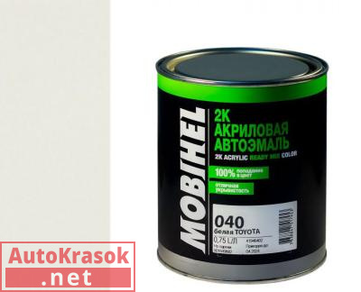 Краска 040 тойота, 2К Автоэмаль акриловая Мобихел, 0.75 л, 47016702 MOBIHEL