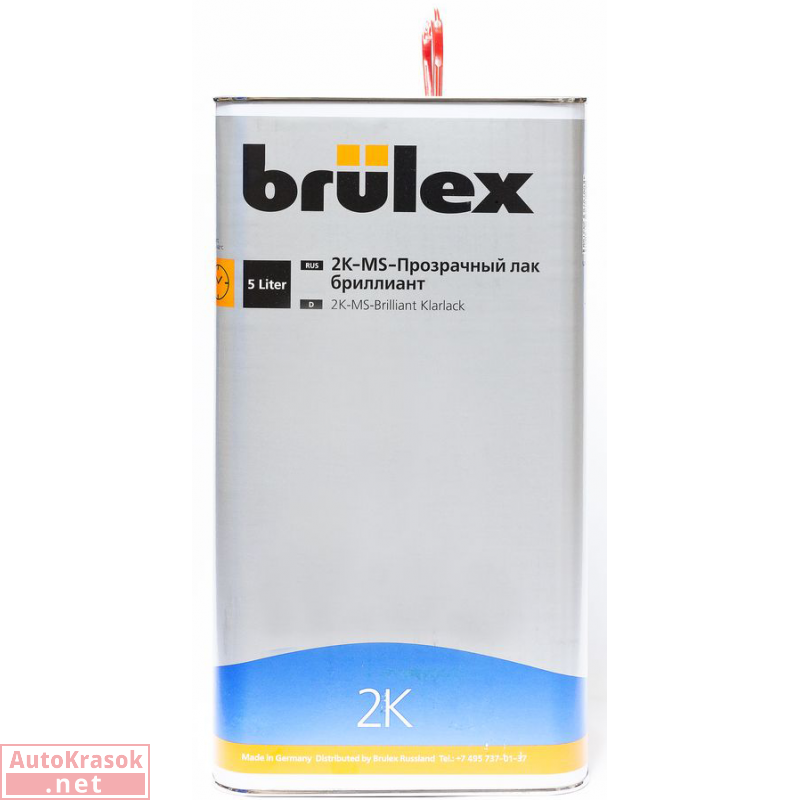 Лак Brulex 2K MS Прозрачный Бриллиант 5л, BRULEX