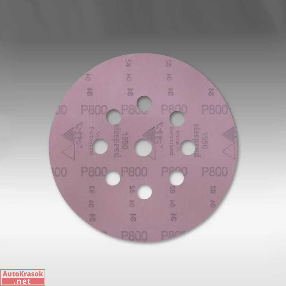 Шлифовальный круг 1950 Siaspeed 8+1 отв., D=125 мм, P120, 4690.7985.0120.02, SIA