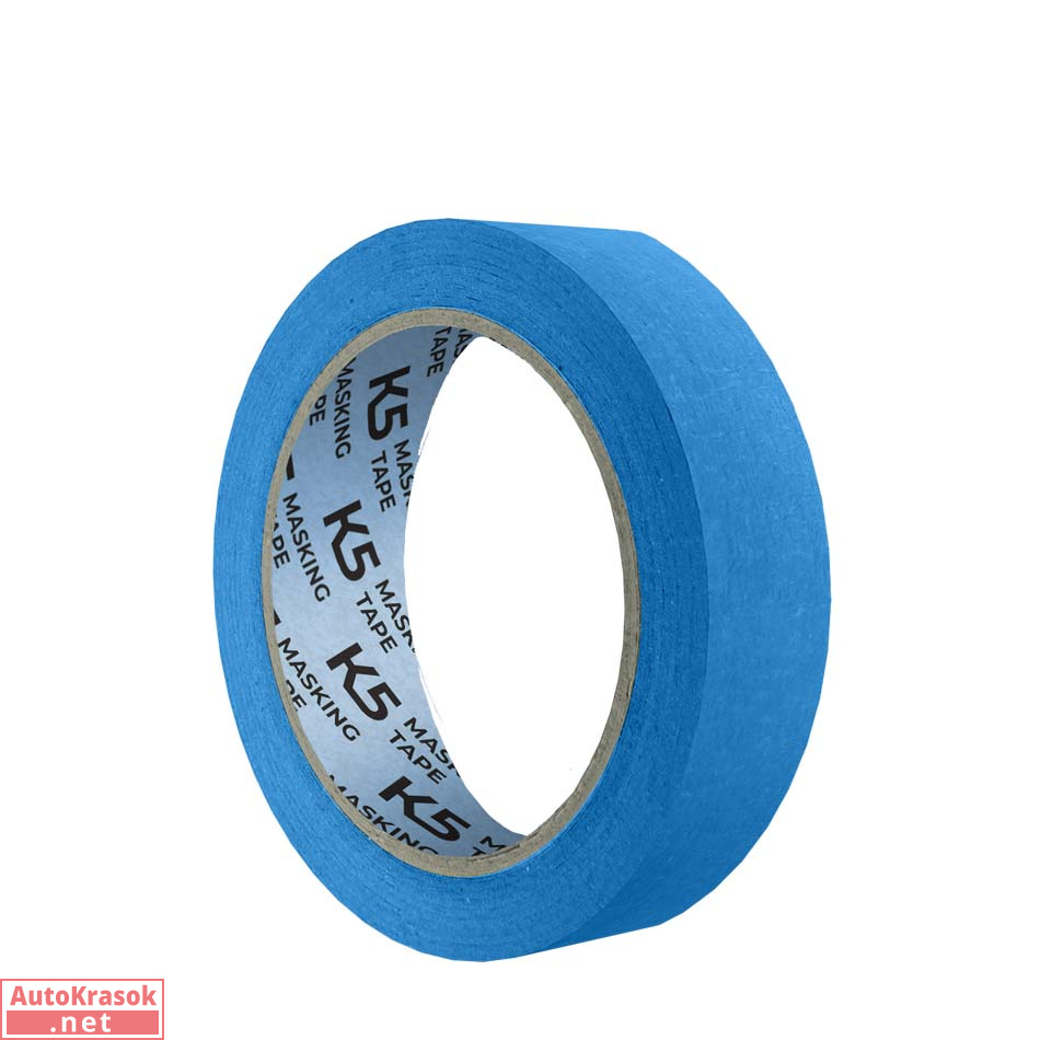 Малярная скотч-лента высокотемпературная (до 110°C), синяя, 25 мм x 40 м, K5
