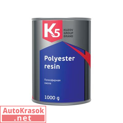 Polyester resin K5 (1000 гр). Полиэфирная смола в комплекте с отвердителем., 02ПСП1000, K5
