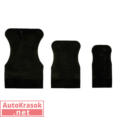 Шпатели резиновые черные, набор из 3 шт (40/60/80), 3090107, Китай/Россия