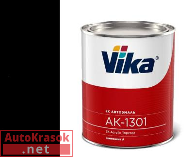 Краска 601 черная, акриловая эмаль АК1301, 0,85 кг,  VIKA