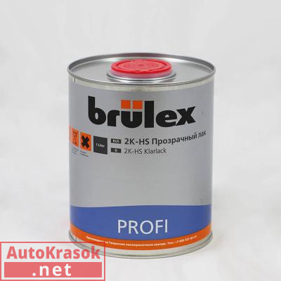 Лак 2K HS Прозрачный Profi, 1 л, 30000104, BRULEX