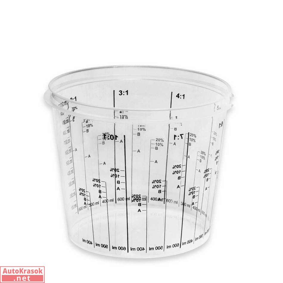 Емкость пластиковая для смешивания красок (1.4 л; 200 шт.), 1.4021.1400, NO BRAND