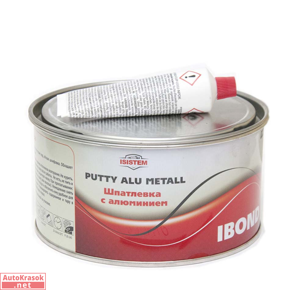 Шпатлевка с алюминием ALU IBOND, серая, 1,8 кг, ISISTEM