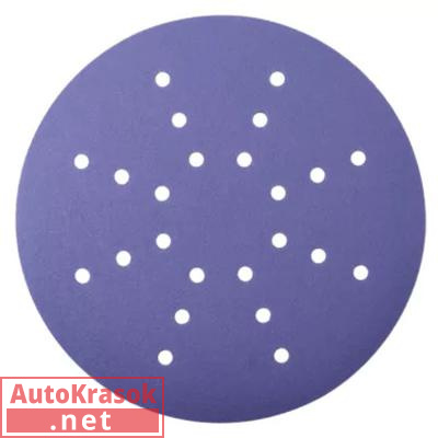 Диск шлифовальный 328 Purple Zirconia, D=225 мм, 24 отверстия, P180 (упак 50шт), 328.225.180.24, Sandwox