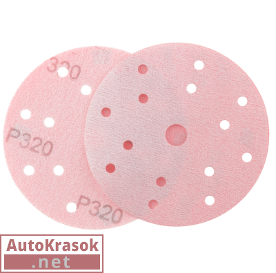 Шлифовальный круг IFILM Red ISISTEM, D=150 мм, 15 отверстий, P320, IS-IF-Red-D150-15H-P320, ISISTEM