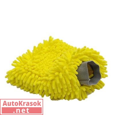 Микрофибровая варежка Mitt, желтая, 1400 гр, 12.1111, Adolf Bucher