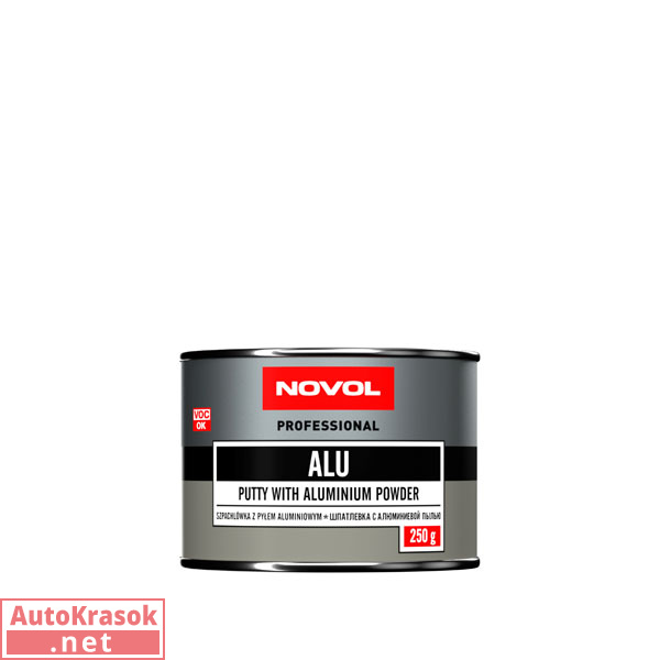 Шпатлевка с аллюминием ALU "Алю" Новол, 0,25 кг, 1160, Novol