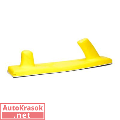 Шлифблок длинный 70*400 мм, гибкий на липучке, цвет желтый, 13-40, Китай/Россия