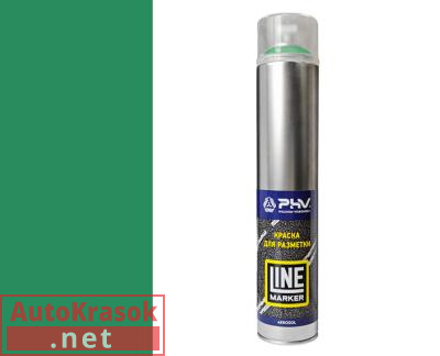 Краска Краска для разметки, PHV line Marker, RAL6024 Зеленый, аэрозоль, 1000 мл, PHV-A07820 DETOP