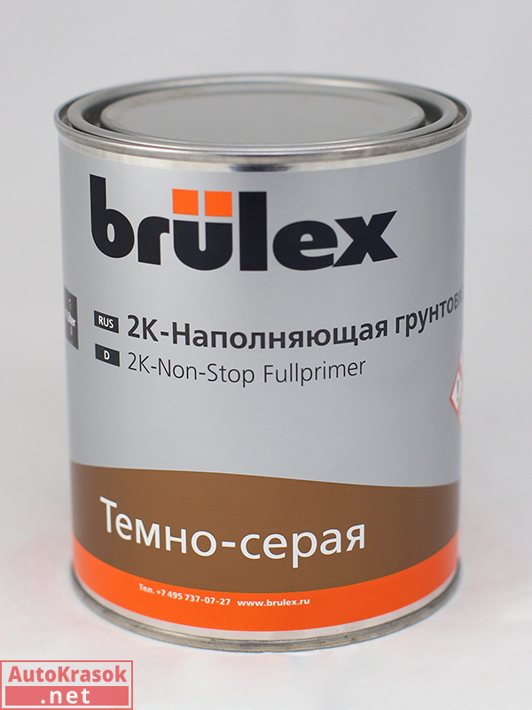 2K-Nonstop Fullprimer темно-серый1л, BRULEX