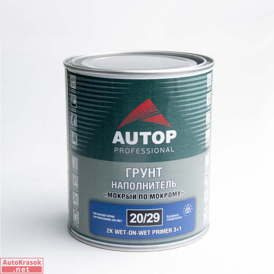 Грунт-наполнитель 2K Primer Filler MM 3+1 "'мокрый по мокрому", серый, 1 л, Autop