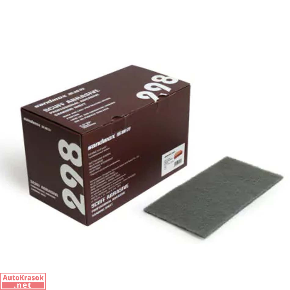 Лист шлифовальный на нетканой основе 298 Premium Scuff 115*230мм ULTRA FINE (серый), Р1500 (упак. 25, Sandwox