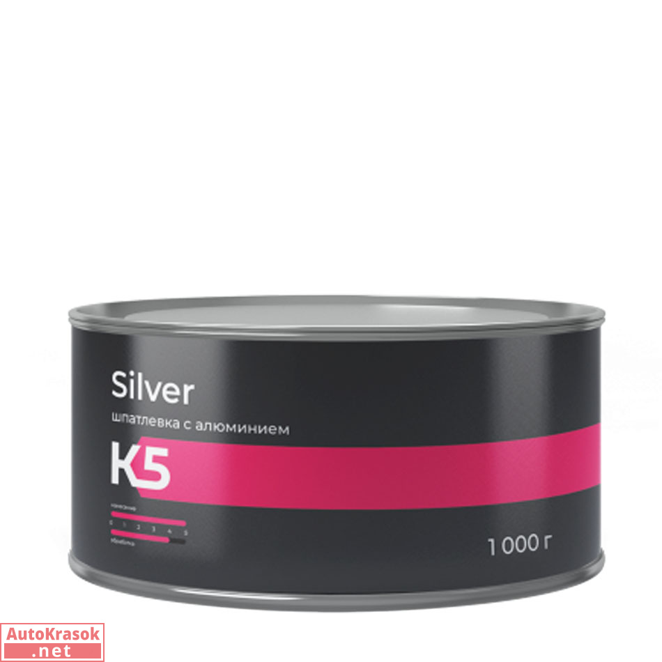 Шпатлевка Silver с алюминием, 1000 г, 647.1000.10, K5