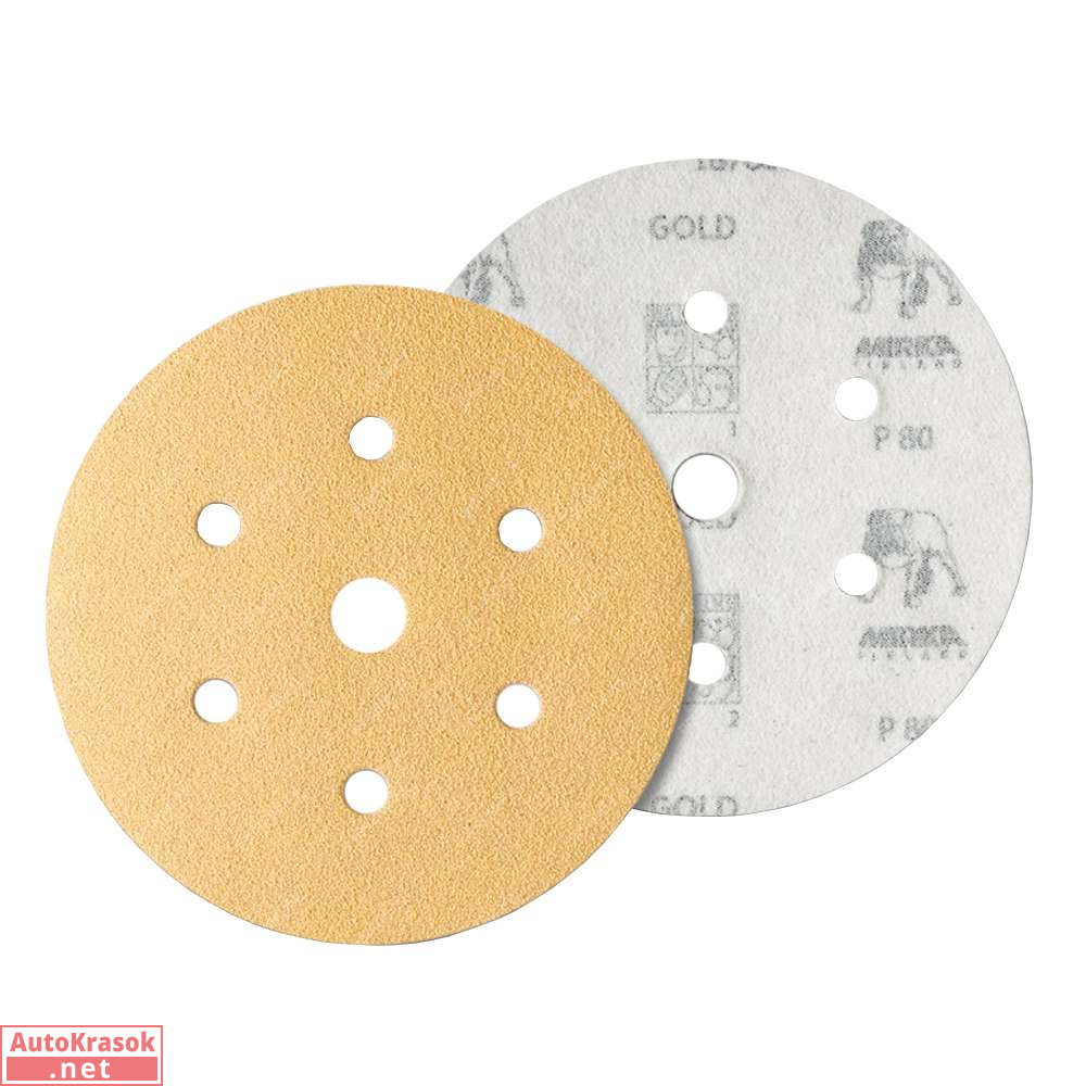 Круг абразивный Gold 150мм 6+1отв. P500 (100 шт в упаковке), Mirka