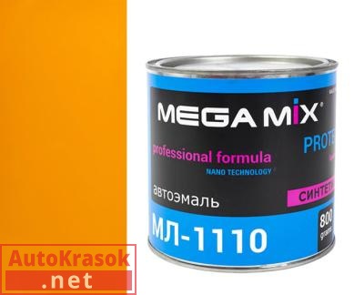 Краска 286 золотисто-желтая, МЛ-1110 автоэмаль,  0,80 кг,  MegaMix