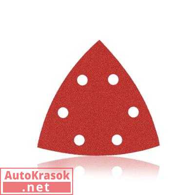 Шлифовальная дельта, треугольная SMIRDEX 330 Duroflex, 95*95*95мм, 6 отверстий, P40, 330402040, SMIRDEX