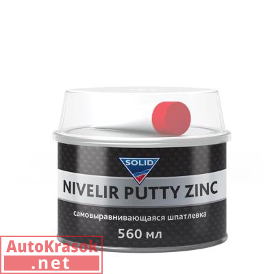 Шпатлевка самовыравнивающаяся с цинком SOLID PROFESSIONAL LINE NIVELIR PUTTY ZINC, 560 мл, 506.0560, SOLID
