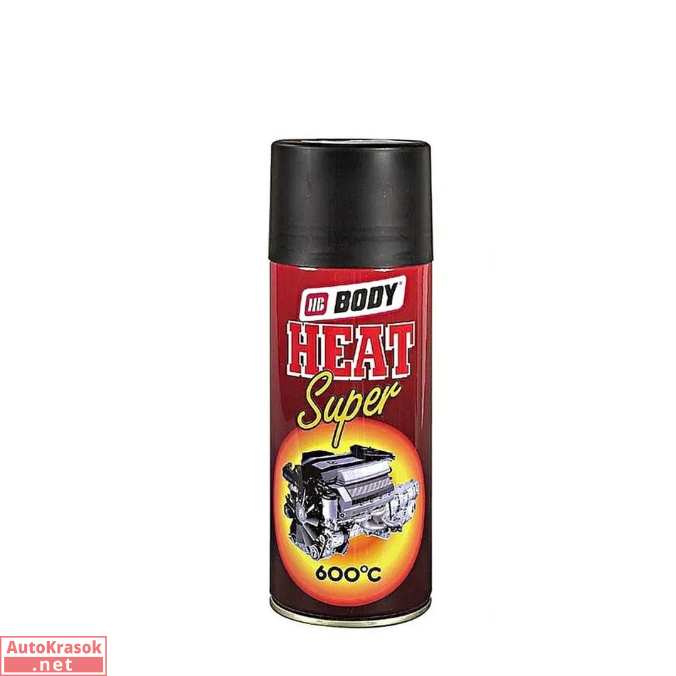 Спрей-краска высокотемпературная Hi Heat Black, черная. 400 мл, Body HB