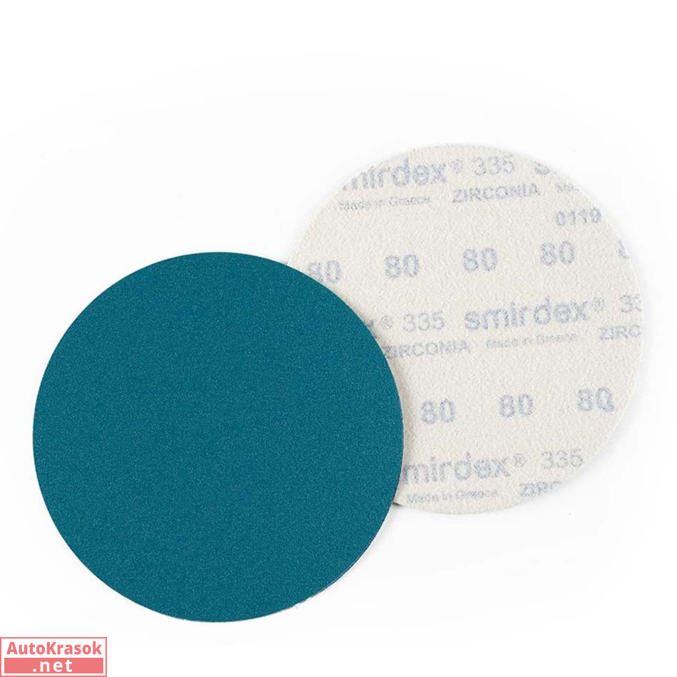 Шлифовальный круг 335 Zirc, без отверстий, 125 мм, P80, 335420080, SMIRDEX