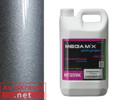 Краска 630 Кварц (оттенок BSF) эмаль металлик, канистра 2,7 кг,  MegaMix