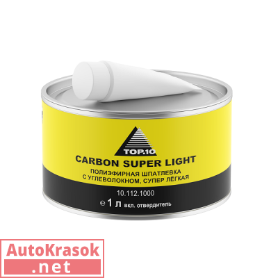 Шпатлевка TOP.10 CARBON SUPER LIGHT 1 л, 10.112.1000, TOP.10