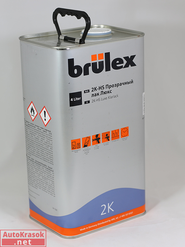 Лак Brulex 2K HS Прозрачный Люкс 4л, BRULEX