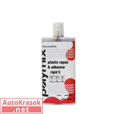 Клей двухкомпонентный структурный Rigid5 black 45 min, 50 мл, PL.3003.050.B.R., POLYMIX
