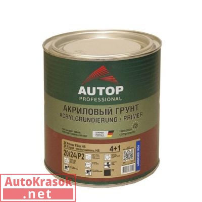 Грунт-наполнитель HS Primer Filler 20/24 4+1, черный, 0,8 л ATP-PR20/24-08/P2, Autop