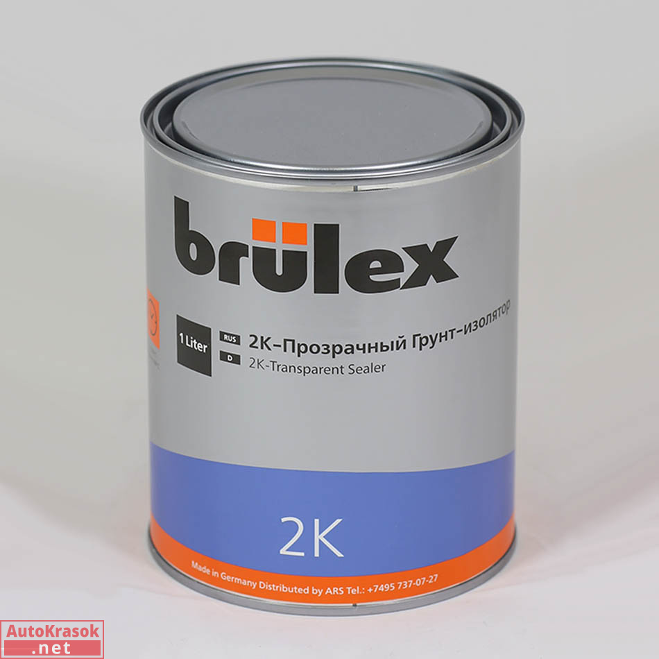 Грунт-изолятор 2К, прозрачный, 1 л, 927010126, BRULEX