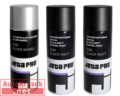 Краска Краска черная матовая в баллончике JetaPro, 0,4л, 5581 black mat Jeta Pro