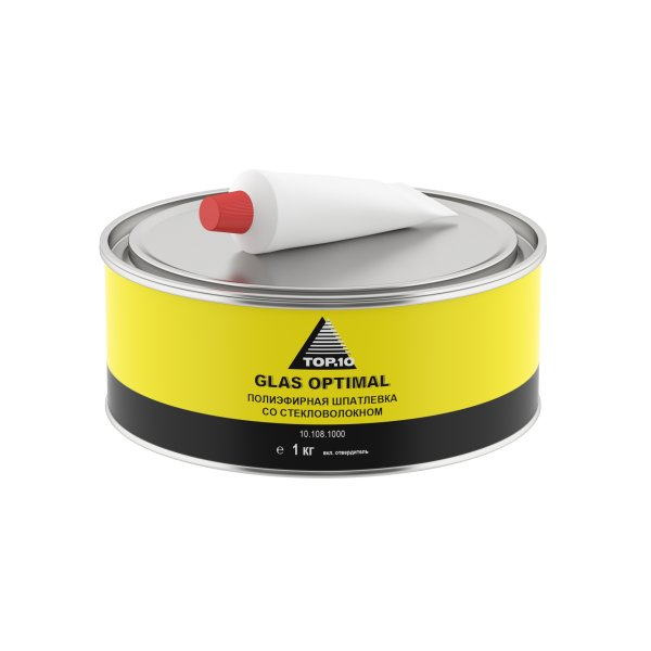 Полиэфирная шпатлевка GLAS OPTIMAL, 1 кг, 10.108.1000, TOP.10