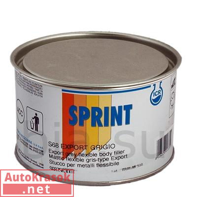 S68 Шпатлевка Спринт эластичная серая Export, уп. 0,5л/0,915 кг, S687563001, SPRINT ICR