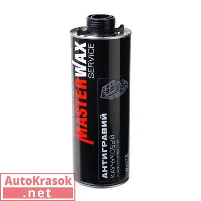 Антигравий каучуковый с эффектом шагрени BLACK, MW SERVICE, евробаллон, черный, 1 л, MW030701, MasterWax