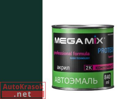 Краска 307 Зеленый сад, эмаль акриловая АК-1311, 0,8 кг,  MegaMix