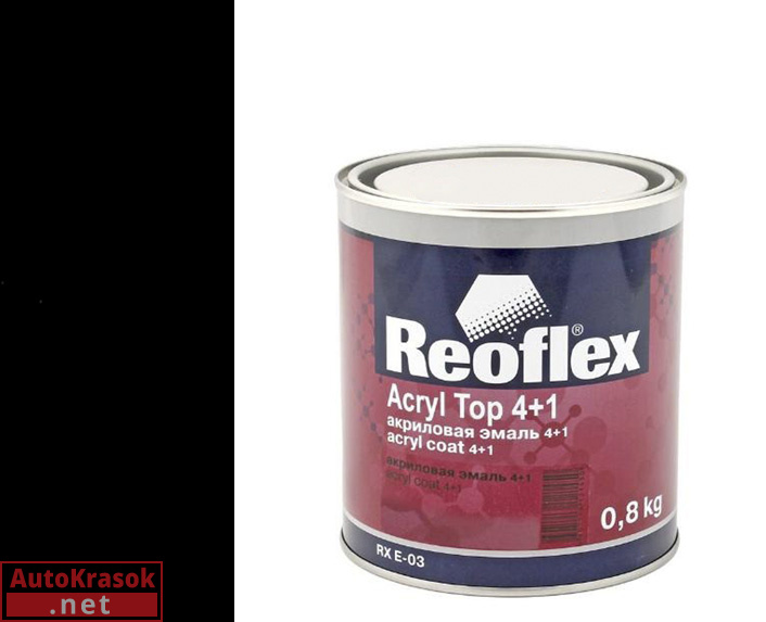 акриловая эмаль 4+1 черная 601, 0,8 кг, REOFLEX
